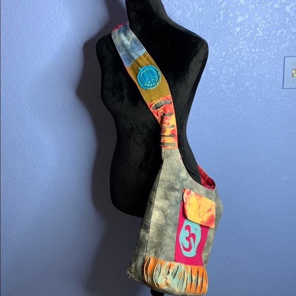 Om symbol tote. Made in India, zipper clos… - Picture 2 of 6